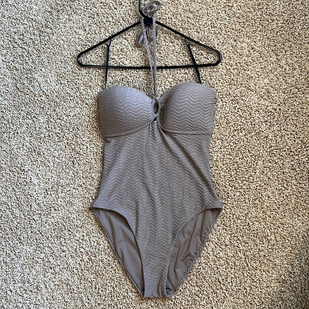 Trina Turk Swim & Spa Collection beige/tan one piece, size 10, NWT